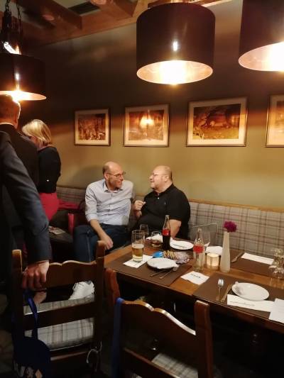 Diskussion am Rande der Veranstaltung