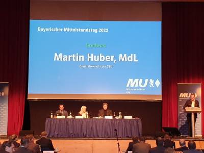 Martin Huber, MdL bei seiner Ansprache zu den Mitgleidern der MU