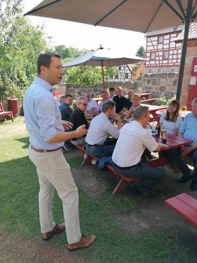 Matthias Diel (Landrat) informiert ber die Entwicklung und Frderung im Bereich Tourismus